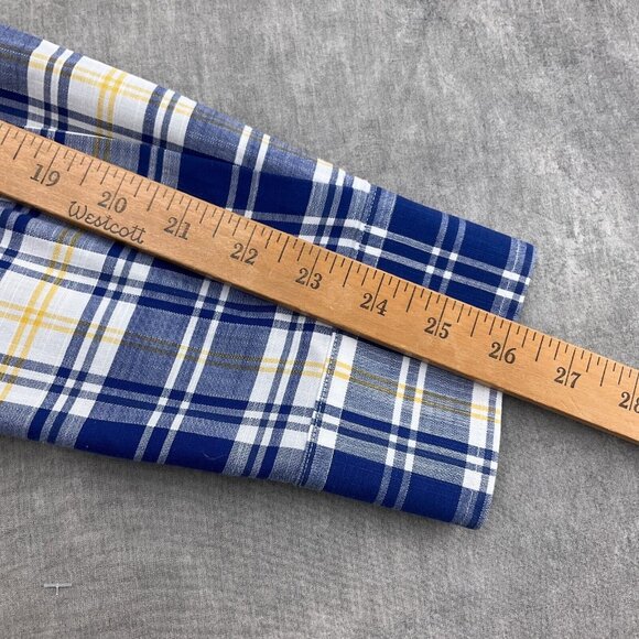 Lauren Ralph Lauren Shirt Men XLarge Blue Yellow‎ Plaid Regular Fit Soft Stretch - Picture 8 of 12